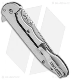 CRKT Lerch Up & At 'Em Flipper Knife Stainless Steel (3.62" Satin) 7076 6 CRKT Lerch Up & At 'Em Flipper Knife Stainless Steel (3.62" Satin) 7076 -CRKT Knife Shop CRKT Lerch Up and At Em SS Satin 7076 BHQ 92318 jr side