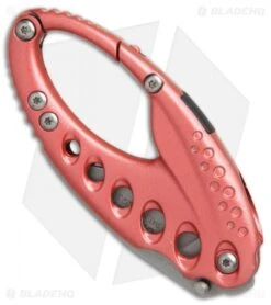 CRKT Lumabiner Pink Liner Lock Knife W/ L.E.D Light (1.6" Bead Blast) -CRKT Knife Shop CRKT Lumabiner Pink LED light bb BHQ 69069 er side