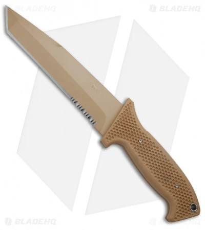 CRKT M60 16NKD Large Fixed Blade Tanto Knife Desert Tan (6.13" Tan Serr) 1 CRKT M60 16NKD Large Fixed Blade Tanto Knife Desert Tan (6.13" Tan Serr)