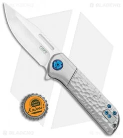CRKT Mah Lanny Spring Assisted Liner Lock Knife Aluminum (3.2" Satin) 6525 -CRKT Knife Shop CRKT Mah Lanny SA LL Aluminum Satin 6525 BHQ 119355 jr bottlecap