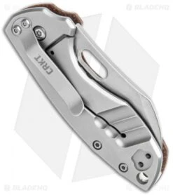 CRKT Pilar Frame Lock Knife Brown Linen Micarta BHQ Exclusive (2.4" Stonewash) 6 CRKT Pilar Frame Lock Knife Brown Linen Micarta BHQ Exclusive (2.4" Stonewash) -CRKT Knife Shop CRKT Pilar FL Linen Micarta SW BHQ 113630 jr side