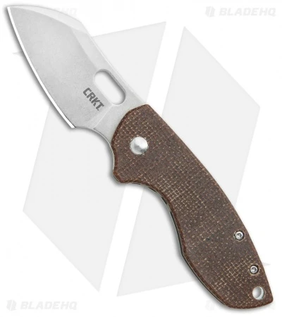 CRKT Pilar Frame Lock Knife Brown Linen Micarta BHQ Exclusive (2.4" Stonewash) 1 CRKT Pilar Frame Lock Knife Brown Linen Micarta BHQ Exclusive (2.4" Stonewash)