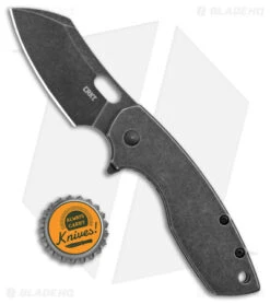 CRKT Pilar Large Frame Lock Flipper Knife Stainless Steel (2.67" Stonewash) -CRKT Knife Shop CRKT Pilar Large FL SS BW BHQ 178667 jr bottlecap