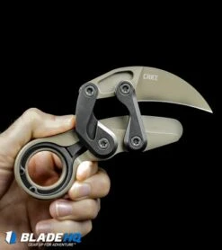 CRKT Provoke "Earth" Kinematic Morphing Karambit Folding Knife (2.4" Brown) -CRKT Knife Shop CRKT Provoke Earth Kinematic Morphing Karambit Folding Knife Brown BHQ 102503 kp in hand web