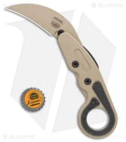 CRKT Provoke Kinematic Morphing Karambit Folding Knife (2.4" Desert Sand) -CRKT Knife Shop CRKT Provoke Kinematic Morphing Karambit Folding Knife 2.4in Desert Sand 4040DS BHQ 113912 LS Bottlecap