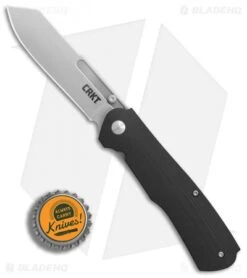 CRKT Radic Spring Assisted Knife Black G-10 (3.3" Satin) 6040 -CRKT Knife Shop CRKT Radic Black G10 satin BHQ 76682 er bottlecap