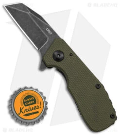 CRKT Graham Razelcliffe Frame Lock Knife OD Green G-10 (2.4" Black Stonewash) -CRKT Knife Shop CRKT Razecliffe OD G10 Black Blade BHQ 140696 td size