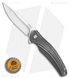 CRKT Ripple Liner Lock Knife Black Aluminum (3.125" Satin) K415KXP -CRKT Knife Shop CRKT Ripple Liner Lock Knife Black Aluminum 3.125 Satin K415KXP BHQ 11407LS Bottlecap
