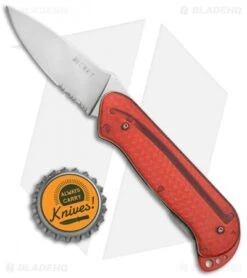 CRKT Rollock Pocket Knife Red Translucent (2.25" Polish Serr) 5212R -CRKT Knife Shop CRKT Rollock Red Translucent Polish Serr 5212R BHQ 68539 jr bottlecap