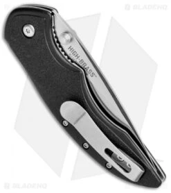 CRKT Ruger Knives High-Brass Spring Assisted Knife Black (3.2" Satin Serr) R2601 -CRKT Knife Shop CRKT Ruger High Brass SA Black Satin Serr R2602 BHQ 76861 jr side