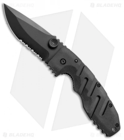 CRKT Ryan Seven Liner Lock Knife Black (3.375" Black Serr) 6813K 1 CRKT Ryan Seven Liner Lock Knife Black (3.375" Black Serr) 6813K