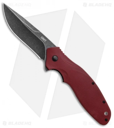 CRKT Shenanigan Spring Assisted Knife Maroon GRN (3.4" Black SW) K800RKP 1 CRKT Shenanigan Spring Assisted Knife Maroon GRN (3.4" Black SW) K800RKP