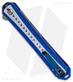 CRKT Stickler Liner Lock Assisted Flipper Knife Blue Aluminum (3.4" Satin) 6 CRKT Stickler Liner Lock Assisted Flipper Knife Blue Aluminum (3.4" Satin) -CRKT Knife Shop CRKT Stickler LL Assisted Flipper Knife Blue Aluminum 2in Satin BHQ 145866 td side