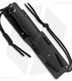 CRKT TSR Terzuola Survival Rescue Fixed Blade Knife Black GFN (4.3" Satin ) 2061 -CRKT Knife Shop CRKT T SR Terzuola survival rescue black GFN satin 2061 BHQ 51818 er spine