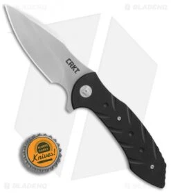 CRKT Ochs Terrestrial Liner Lock Knife Black G-10 (3.3" Satin) 5370 -CRKT Knife Shop CRKT Terrestrial Black G10 satin BHQ 76680 er bottlecap