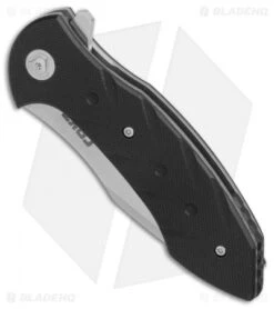 CRKT Ochs Terrestrial Liner Lock Knife Black G-10 (3.3" Satin) 5370 -CRKT Knife Shop CRKT Terrestrial Black G10 satin BHQ 76680 er spine