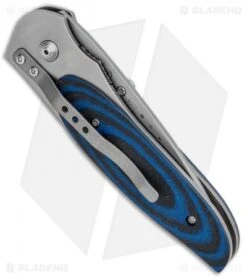 CRKT Viele Wasp Liner Lock Knife Black/Blue G-10 (2.8" Bead Blast) 8002 -CRKT Knife Shop CRKT Viele Wasp LL Black Blue G 10 BB 8002 BHQ 87016 jr side