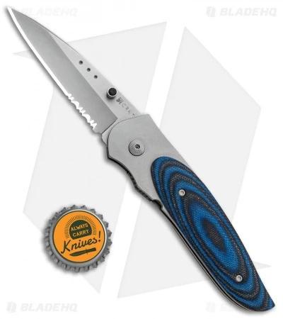 CRKT Viele Wasp Liner Lock Knife Black/Blue G-10 (2.8" Bead Blast Serr) 8012 4 CRKT Viele Wasp Liner Lock Knife Black/Blue G-10 (2.8" Bead Blast Serr) 8012 - Image 4