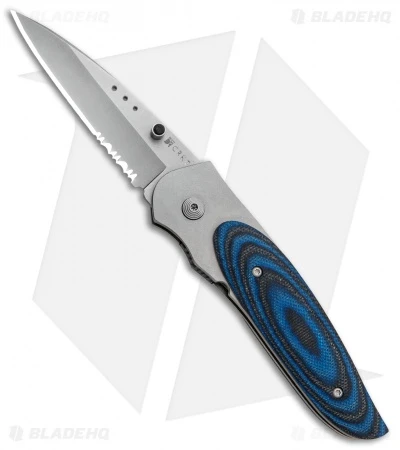 CRKT Viele Wasp Liner Lock Knife Black/Blue G-10 (2.8" Bead Blast Serr) 8012 1 CRKT Viele Wasp Liner Lock Knife Black/Blue G-10 (2.8" Bead Blast Serr) 8012