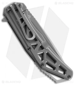 CRKT Gusset Frame Lock Knife Gray (3.5" Gray) K330GGP -CRKT Knife Shop CRKT gusset K330GGP BHQ 51842 er side