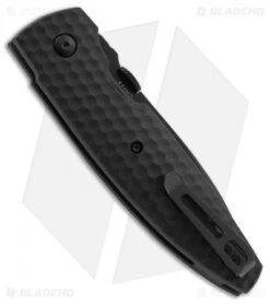 CRKT Lucas Burnley Aux Liner Lock Folding Knife Black (3.25" Black Serr)1221K -CRKT Knife Shop CRKT lucas burnley aux black black 1221K BHQ 51816 er side