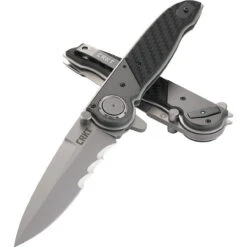 CRKT M40 Deadbolt Lock Veff CRM4015, 3.999" 1.4116 Combo Edge, Bolster - 6063 Al | Onlay - Glass Reinforced Nylon Handle -CRKT Knife Shop M40 Deadbolt Lock Veff 3 67297.1579296670