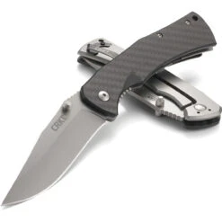 CRKT Xan Framelock CR2085, 3.666" 1.4116 Plain Blade, Carbon Fiber Black G10 Handle Base W/ Bead Blast Finish On The Back -CRKT Knife Shop Xan Framelock 3 48363.1579188946