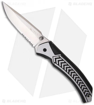 CRKT Lift Off Stainless Steel Spring Assisted Knife (3.5" Satin Serr) 6835 -CRKT Knife Shop crkt 6835 lift off