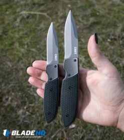 CRKT Russ Kommer Fulcrum 2 Folding Knife GRN (3.18" Gray) 7435 -CRKT Knife Shop crkt fulcrum 2 size comparison hand dl