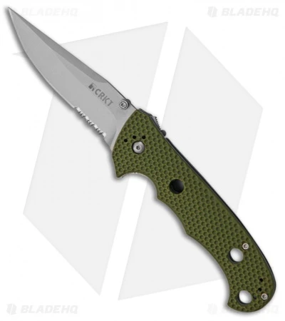 CRKT Hammond Cruiser Liner Lock Knife OD Green (3.75" Bead Blast Serr) 7914DG 1 CRKT Hammond Cruiser Liner Lock Knife OD Green (3.75" Bead Blast Serr) 7914DG