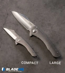 CRKT Jettison Compact Frame Lock Flipper Knife Titanium (2" Stonewash) 6120 8 CRKT Jettison Compact Frame Lock Flipper Knife Titanium (2" Stonewash) 6120 -CRKT Knife Shop crkt jettison knife size comparison bp 1