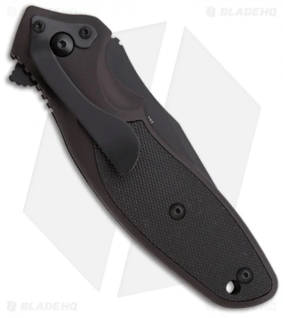 CRKT Shenanigan Tanto Liner Lock Knife Black Aluminum (3.25" Black Serr) K490KKS 2 CRKT Shenanigan Tanto Liner Lock Knife Black Aluminum (3.25" Black Serr) K490KKS - Image 2