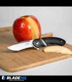 CRKT Philip Booth Snarky Recurve Liner Lock Flipper Knife (3.25" Satin) 7280 -CRKT Knife Shop crkt snarky recurve 7280 BHQ 71233 apple dl