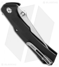 CRKT Tighe Tac Two Tanto Flipper Button Lock Knife GRN (3.25" Satin) 5235 -CRKT Knife Shop crkt tighe tac two tanto 5235 side cm