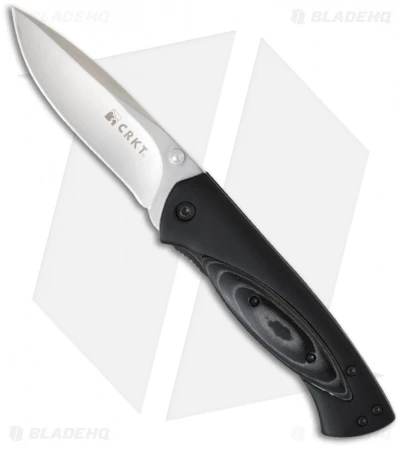 CRKT Vertex DP Assisted Opening Knife W/Micarta Scales (3.125" Satin Plain) 1040 -CRKT Knife Shop crkt vertex dp 1040