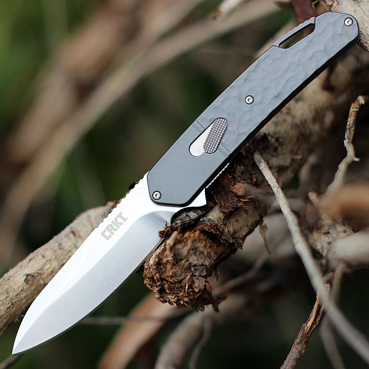 CRKT Bona Fide - Silver Sculpted Alum (3.59" D2 Satin) K540GXP 1 CRKT Bona Fide - Silver Sculpted Alum (3.59" D2 Satin) K540GXP