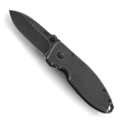 CRKT Squid Black Finish 8Cr13MoV SS, Black Stonewash 2Cr13 SS Handle