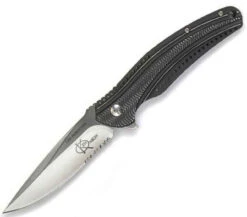 CRKT Columbia River Onion Ripple, Charcoal Stainless Steel Handle, Combo Edge