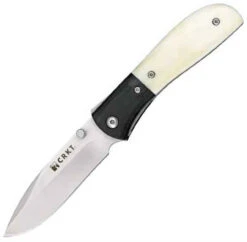 CRKT M4-02, 3.25" 8Cr13MoV Plain Blade, G-10/White Bone Handle