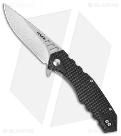 CRKT Ruger Knives Follow-Through Compact Flipper Knife (3.25" Stonewash) R1703 1 CRKT Ruger Knives Follow-Through Compact Flipper Knife (3.25" Stonewash) R1703